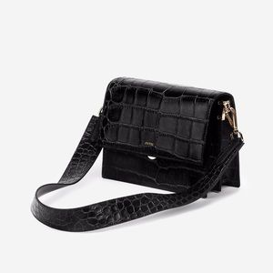 JW PEI MINI FLAP BAG CROC EMBOSSED